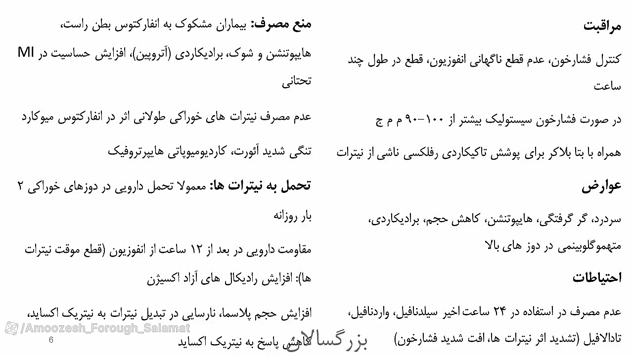 نیترات ها در بیماری قلبی بزرگسالان برداشتن خال گوشتی