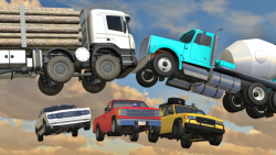 تصادفات و آتش سوزی تریلی و قطار در بازی BeamNG.Drive
