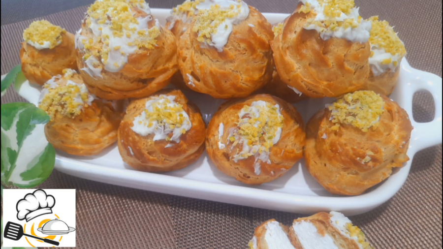 طرز تهیه نون خامه ای با تمام جزئیات/شیرینی خامه /شیرینی خانگی