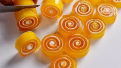 طرز تهیه رولت ژله بستنی پرتغالی :: دسرهای خوشمزه خانگی