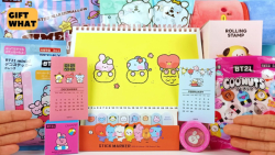 انباکسینگ BTS کلکسیون وسایل BT21 بی تی اس