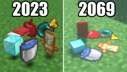 مقایسه کیفیت 2023 با 2069 در ماینکرفت !!! ماین کرفت ماینکرفت ماینکرافت minecraft