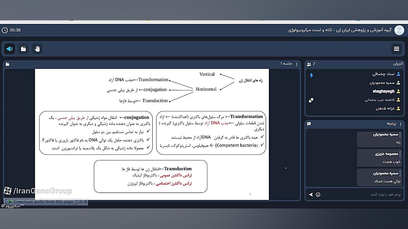 همایش وبینار علوم - درس میکروبیولوژی - جلسه اول - قسمت دوم تیلور سوئیفت