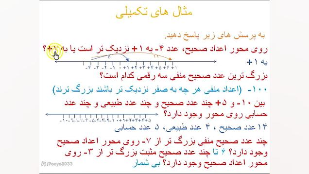 ریاضی هفتم(جلسه سیزدهم) / فصل دوم/معرفی عددهای علامت دار(قسمت سوم)/حسین زاده زمان436ثانیه