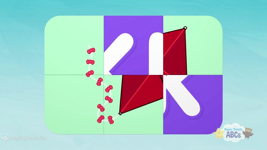 Letter k turn and learn abc