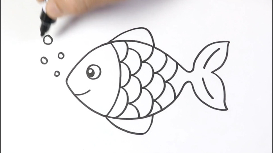 نقاشی کودکان؛ آموزش کشیدن ماهی | فیلم