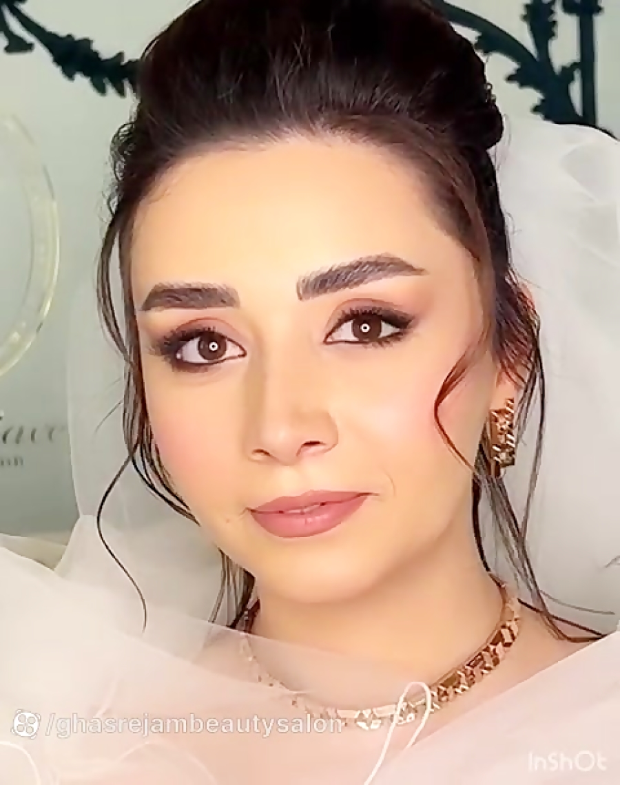 نمونه شینیون میکاپ عروس | سالن زیبایی قصرجم