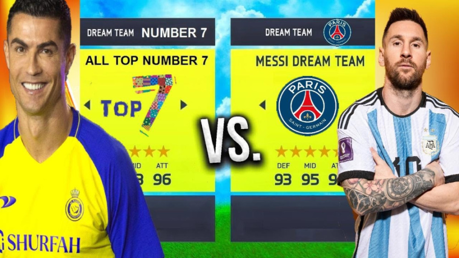 بازی PES 2023 | برترین شماره های 7 در مقابل لیونل مسی | کریستیانو رونالدو منافذ باز پوست