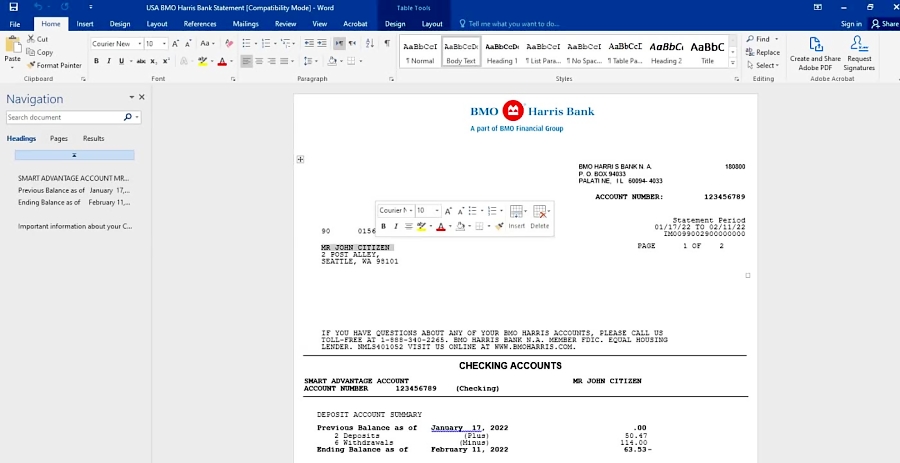 how to view monthly bank statements bmo harris