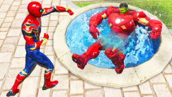 چالش پرت شدن هالک قرمز در استخ...