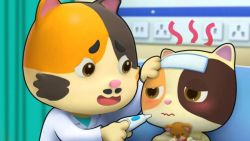 کارتون کودکانه  بچه گربه مریض...