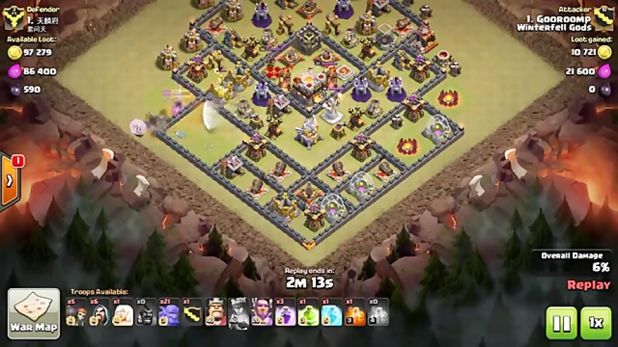 Clash of Clans - Town Hall 11 3 - star, Queen Walk, Bowle