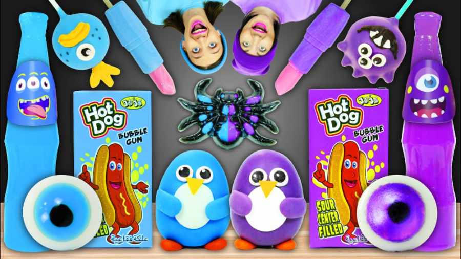 چالش غذای بنفش در مقابل نارنجی...