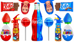 چالش غذایی خنده دار  قرمز و آب...