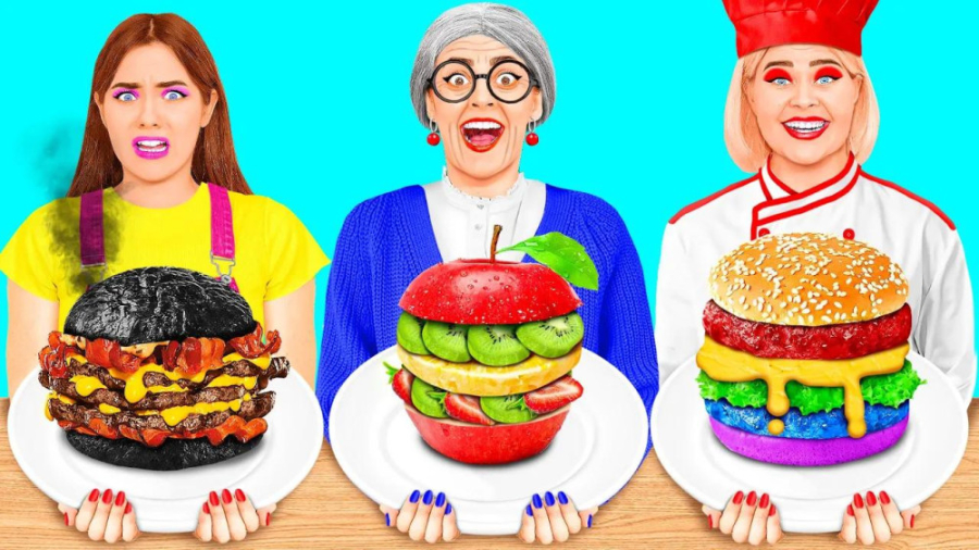 چالش غذایی  درست کردن همبرگر...
