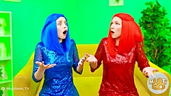 چالش غذایی خنده دار  قرمز و آب...