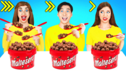 چالش غذایی  چالش خنده دار یواش...