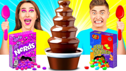 چالش فواره شکلاتی  چالش غذایی...