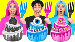 چالش غذایی  صد لایه کوکا خوشمز...