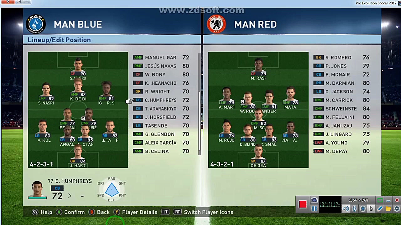 گیم بازی united vs city pes 2017 کامپیوتر PC زمان733ثانیه