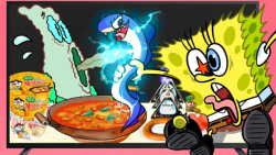 چالش غذایی باب اسفنجی و پاتریک...