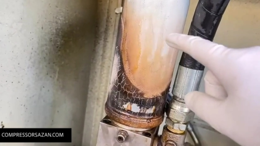خطر آتش سوزی به علت مونتاژ اشتباه کمپرسور اسکرو