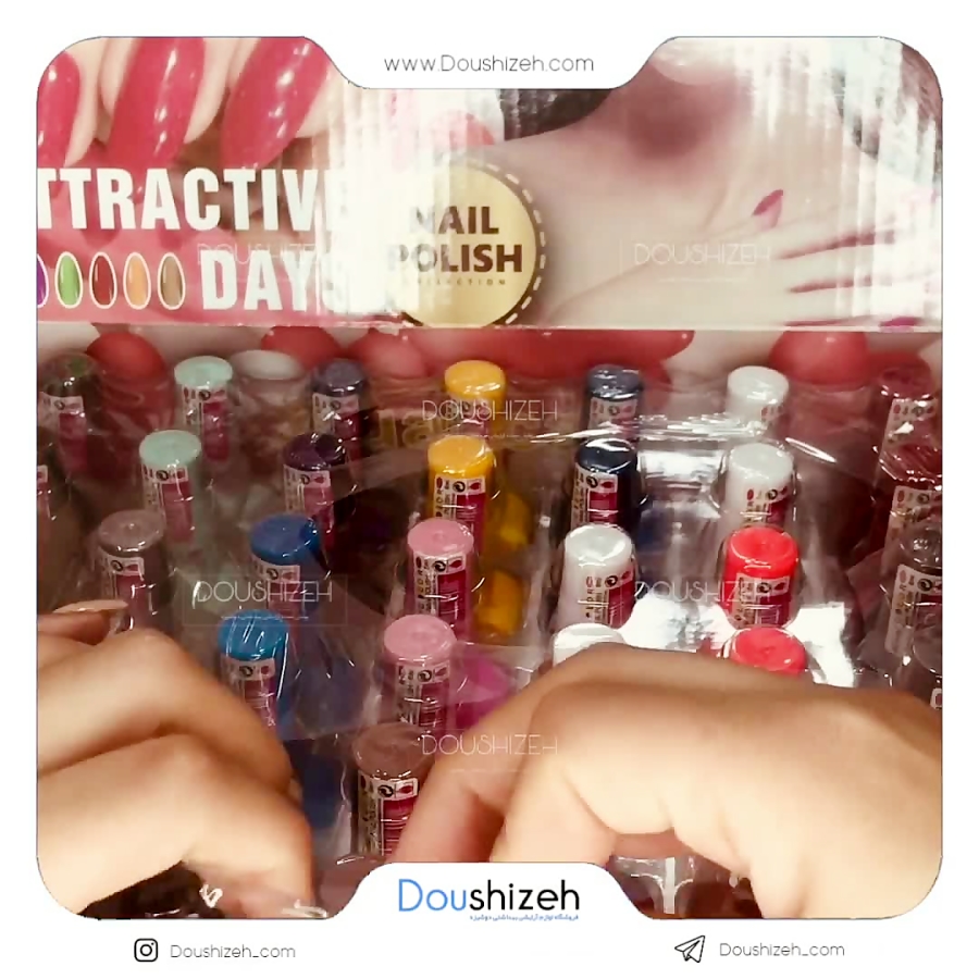 ویدئو تست و بررسی محصول لاک بچگانه طرح قلب رنگی | فروشگاه دوشیزه