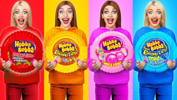 چالش غذاهای رنگی مختلف  خوردن...