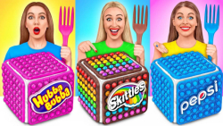 چالش خنده دار غذاهای رنگی  غذا...