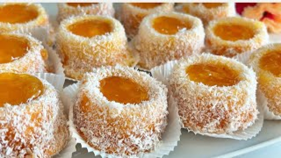 طرز تهیه شیرینی نارگیلی با مربا :: شیرینی های خوشمزه و لذیذ