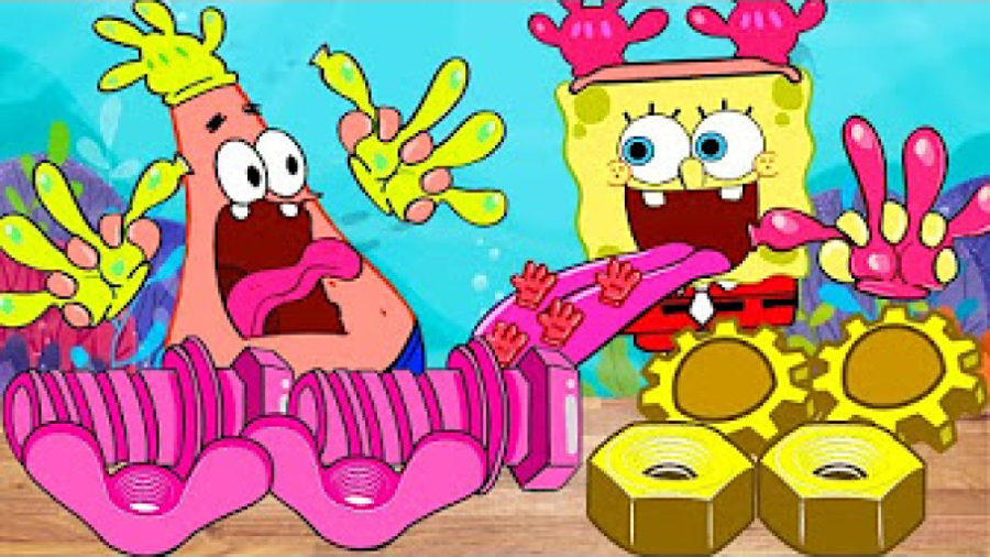 چالش غذایی باب اسفنجی و پاتریک...