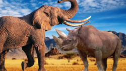 راینو در مقابل فیل چه کسی فیل...