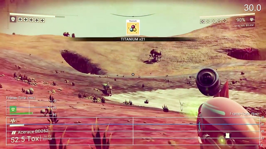 فریم ریت بازی No Mans Sky نسخه PS4