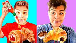 چالش غذایی خوردن کروسان(پچ پچ)...