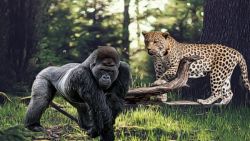 جنگ حیوانات وحشی  لئوپاردو آتا...