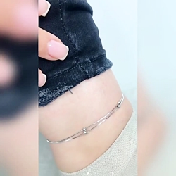 پابند گوی دار دولاین نقره عیار...