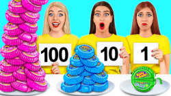 چالش غذایی چالش 100 لایه غذای...