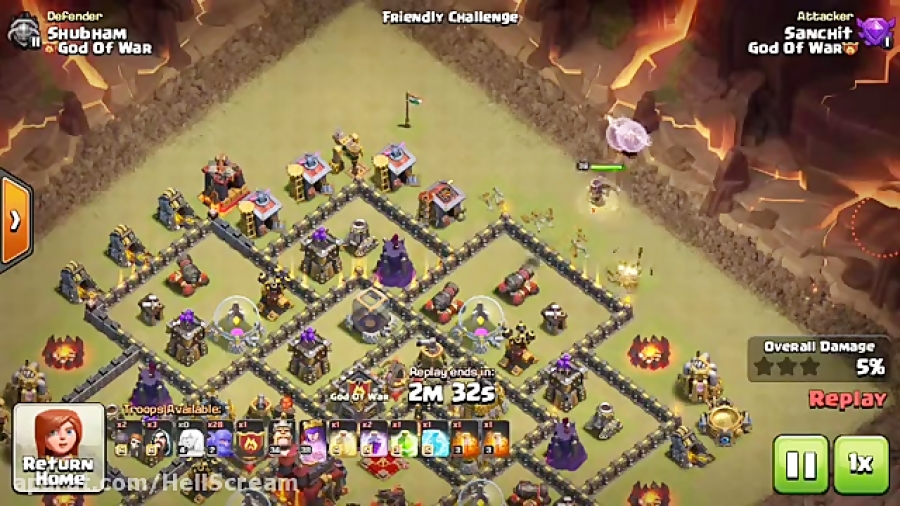 TH10 | 3 star ( Bowler and Healers strategy )