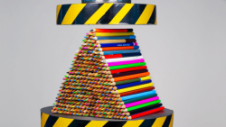 چالش:: له کردن مداد رنگی بادست...