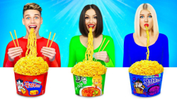 چالش غذایی خنده دار  دلقک باز...