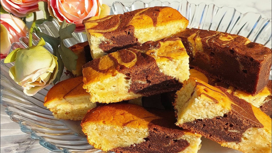 طرز تهیه کیک دورنگ هیجان انگیز :: آموزش کیک های خوشمزه خانگی برای عصرانه