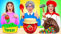 چالش خنده دار غذایی  عجب دسر خ...