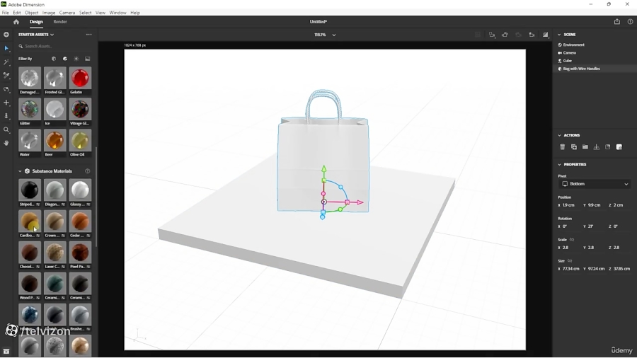 نرم افزار مدل سازی سه بعدی Adobe Dimension - معرفی ایده ها | قسمت 12 از 51 زمان445ثانیه