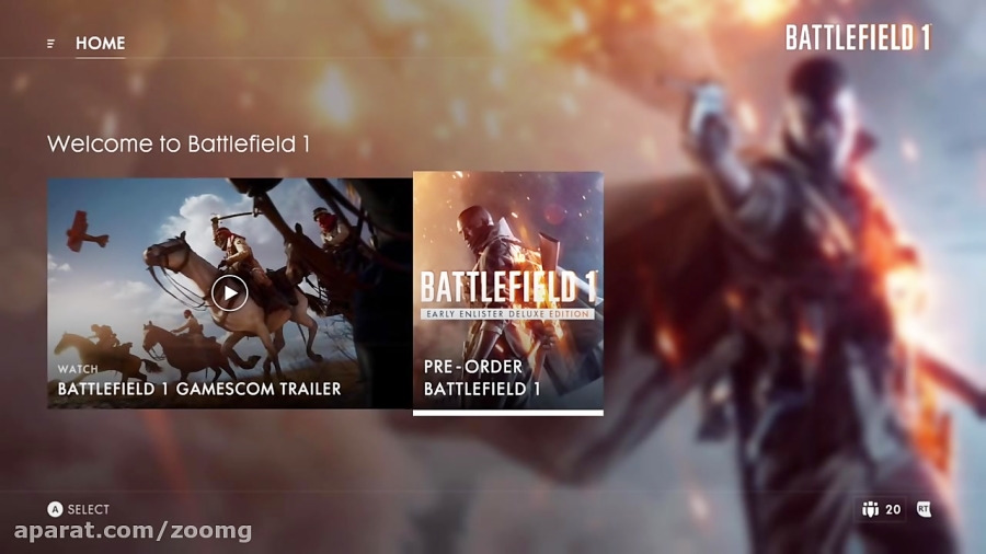 موسیقی Battlefield 1 در Battlefield 4 - زومجی