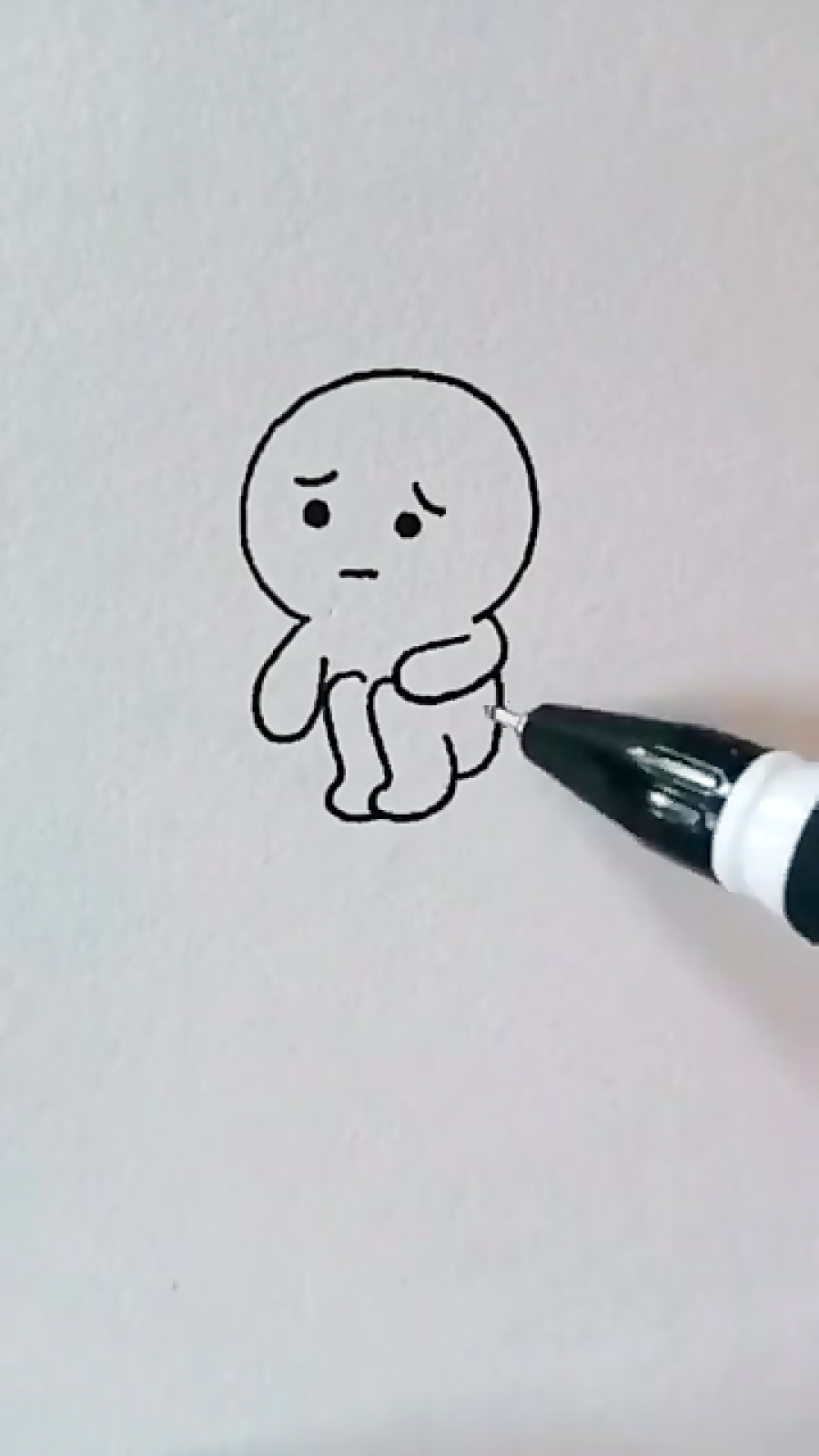 نقاشی آدمک ناراحت(کیوت)