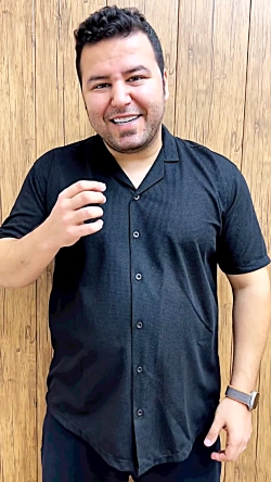 پیراهن یقه انگلیسی سایز بزرگ مردانه