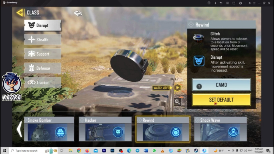 Use the Rewind Class Chip 3 times in BR Matchea V/Q Scan