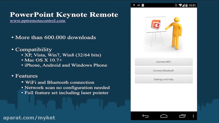 Android PowerPoint Keynote Remote for Windows