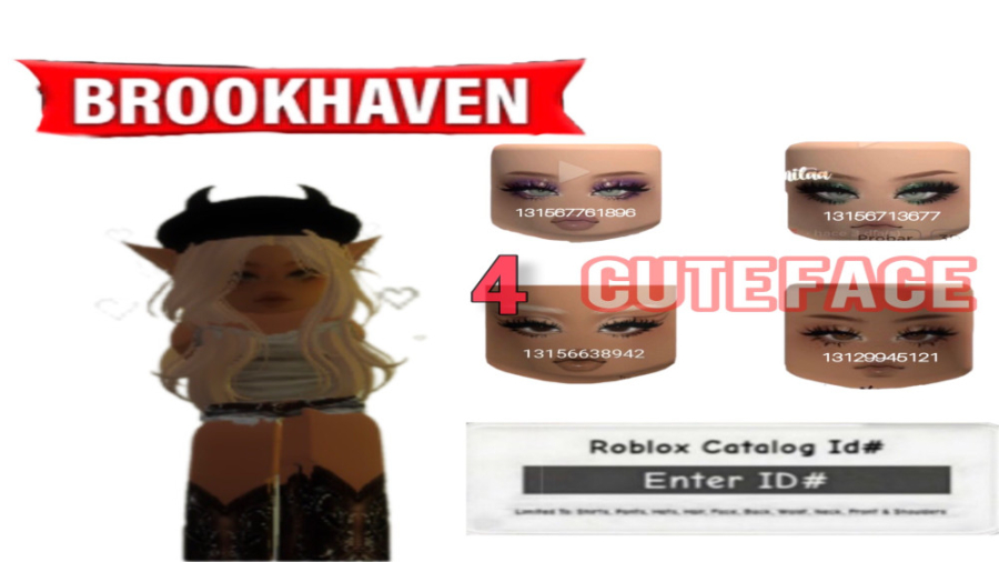 معرفی ۴ نوع کد face جدید و خفن در روبلاکس/Roblox و در مپ بروک هاون/ Brookhaven زمان50ثانیه