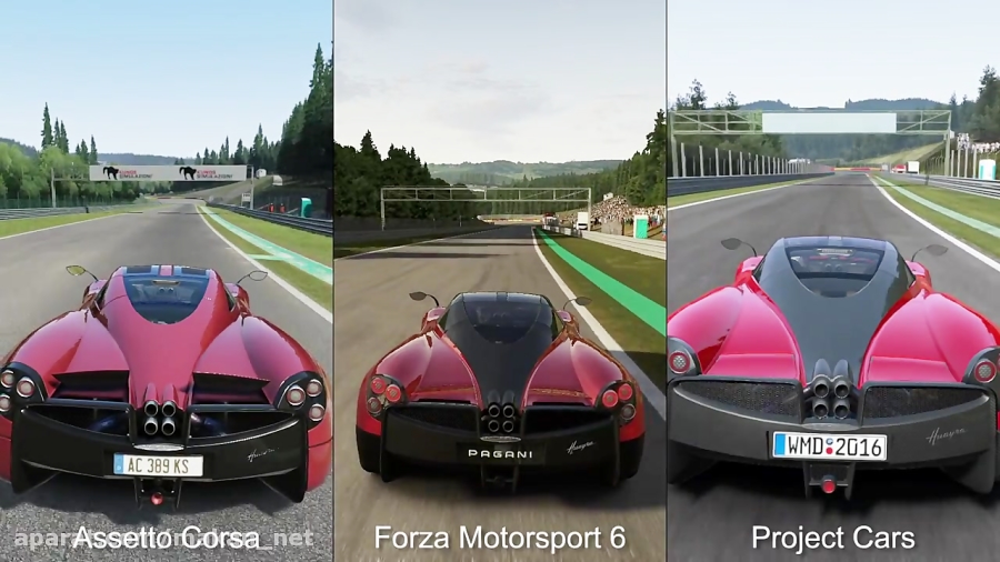 AC vs Forza 6 vs P. Cars By DF